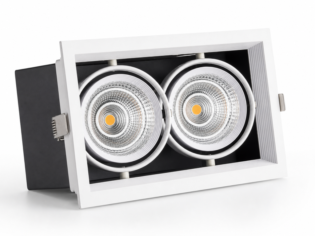 Twin-Head COB Grille Spotlight